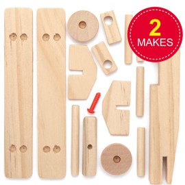 Baker Ross EF657 3D Wooden Aeroplane Kits — Ideal for Kids' Arts and Crafts, Gifts, Keepsakes and More (Pack of 2)