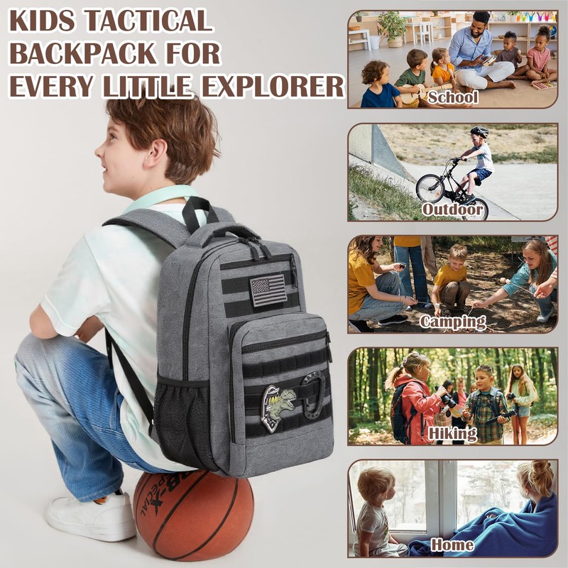 Kids Tactical Backpack Army Molle Bookbag Military Boys Backpack for