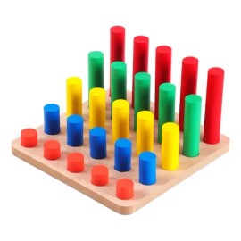 Clasificador De Cilindros Montessori Material Didactico Niño                                                                                          