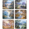 Cinnamon Bradley's Streams Coasters 6 Pieces Set, Multicolor
