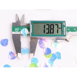 Pack of 360 Shell Sequins, Shell Shape Sequins Craft Loose Sequins Cup Iridescent Spangles Handmade DIY Creative Colour Beads Sequins for Crafts Wedding Decoration 13 mm, Blue B