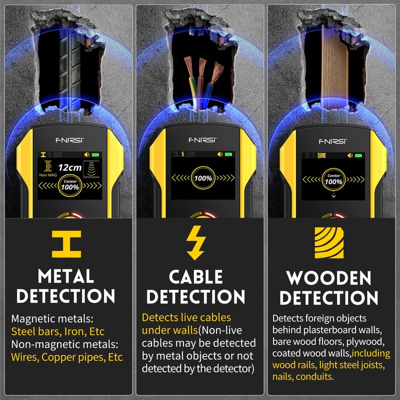 Stud Finder Wall Scanner - FNIRSI Upgraded WD-02 TFT Display