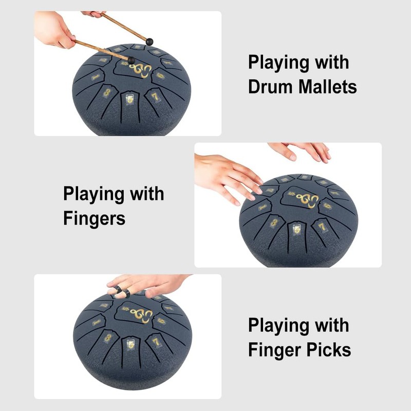 ModouString Steel Tongue Drum for Kids, 6 Inches 11 Notes