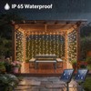 Daidasy 2 Pack Solar Curtain Light Outdoor, 20ft x 10ft,