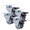 4PCS Casters Wheels 2 inch Heavy Duty Swivel Soft Rubber