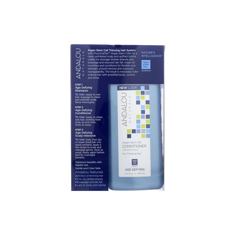 Andalou Naturals Age Defying Hair Thinning Treatment System, 3 Count