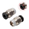 10 Pcs Straight Pneumatic Connectors, Black Air Hose Push to