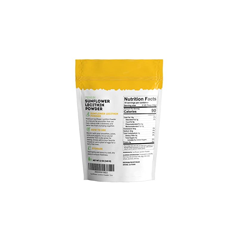 Sunflower Lecithin Powder for Baking Bread, Gummies, Cooking (4oz) 100