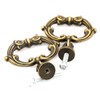 LXZ 6 Sets Distressed Antique Brass Finished Vintage Cabinet Pulls