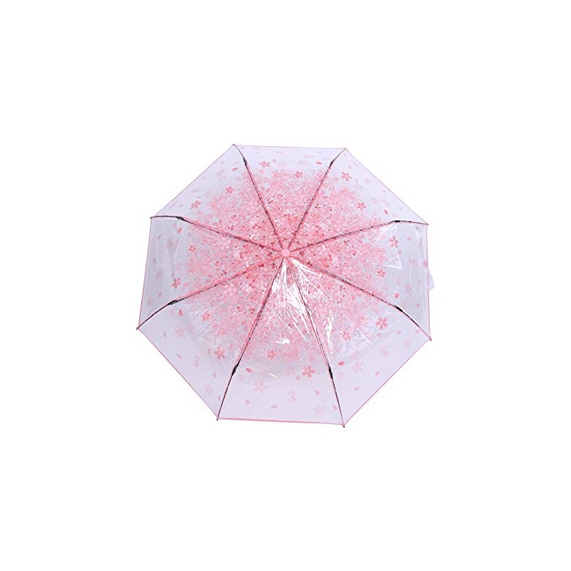 Women's Clear Umbrellas, 3 Colours Folding Umbrella Travel Umbrella for