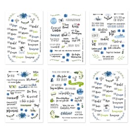 Papierdrachen 3 Sheets of Stickers for Wedding – Guest Book Wedding Anniversary – Wife Husband – Create Memories for Marriage – Gift Idea – Blue Set 2