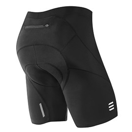NOOYME Men's Cycling Shorts Padded 4D Elastic Cycling Shorts with Seat Padding Breathable Lightweight Cycling Shorts Made of Polyamide and Spandex Cycling Shorts Men, black