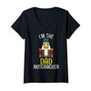Womens Dad Nutcracker Costume Matching Family PJs Daddy Christmas V-Neck