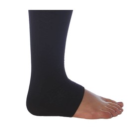 CzSalus Lange Strumpfhose, schlank machende Kompressions-Leggings (25-30 mmHg) Unterstützung Lipödem-Lymphödem POTS (Schwarz, S)
