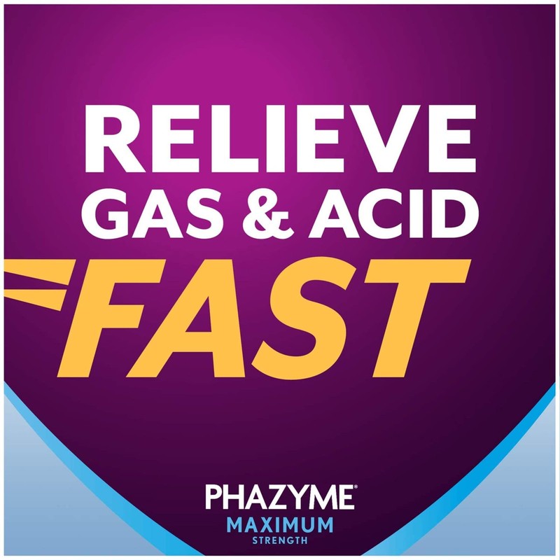 Phazyme Maximum Strength Gas & Acid Relief, Works Fast, Cherry