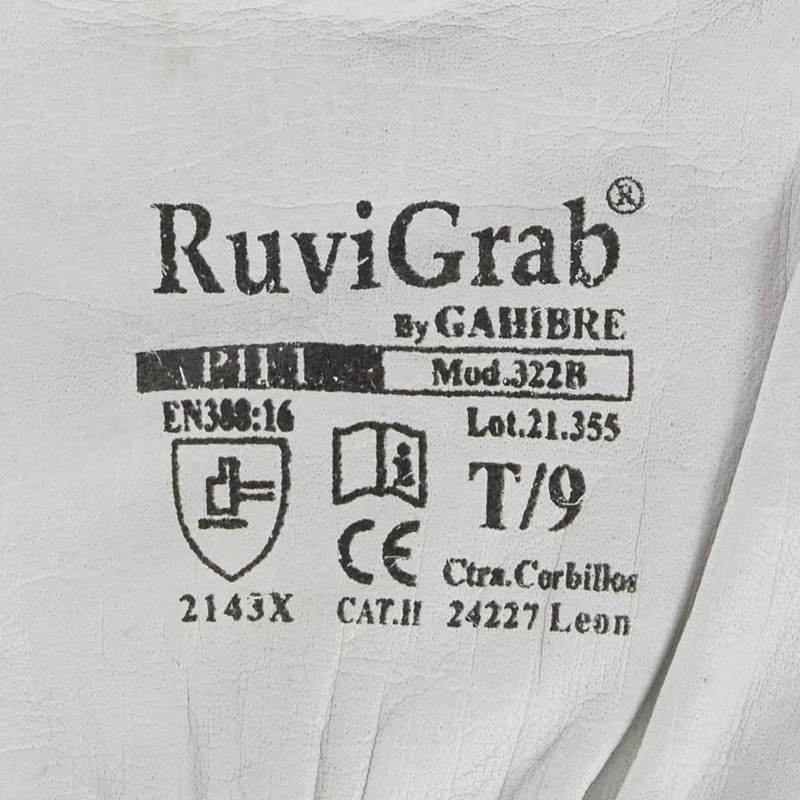 Ruvigrab - Natural Floral Leather Work Gloves | Leather Gardening
