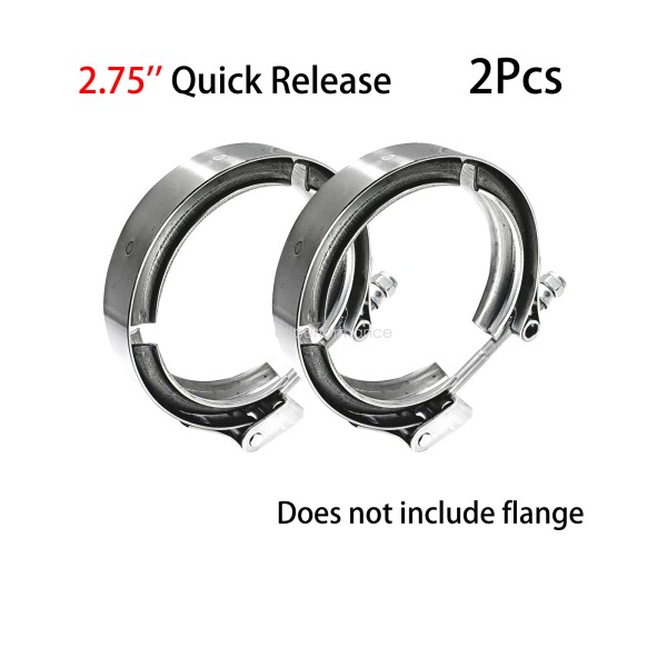 ETL Performance 2Pcs 2.75'' V Band Clamp Stainless Steel 304