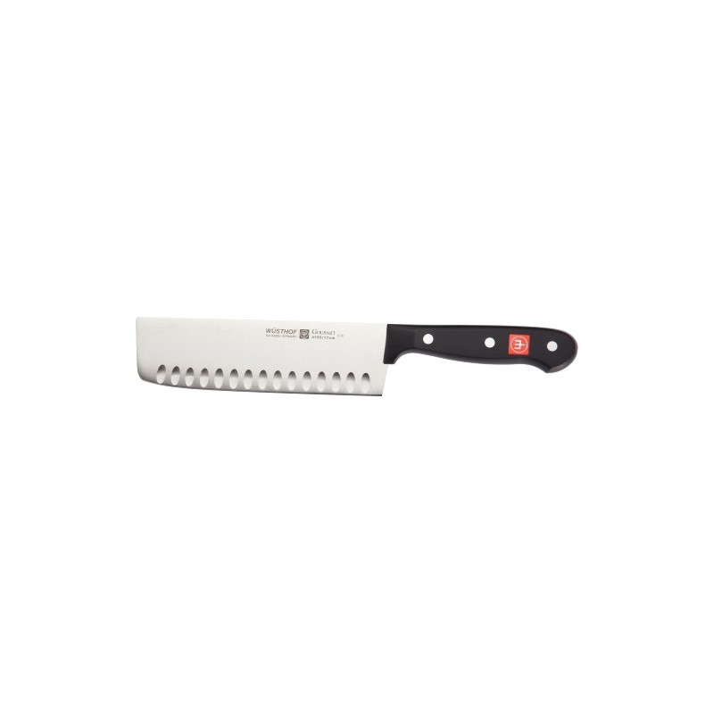 WÜSTHOF Model 4195-7, Gourmet 7 Inch Hallow Edge Nakiri, Full-Tang