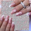 12 Sheets Christmas Nail Stickers 5D Stereoscopic Snowflake Nail Art