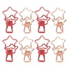 100 Pcs Binder Clips Hollow Cute Star Shape Sturdy Metal