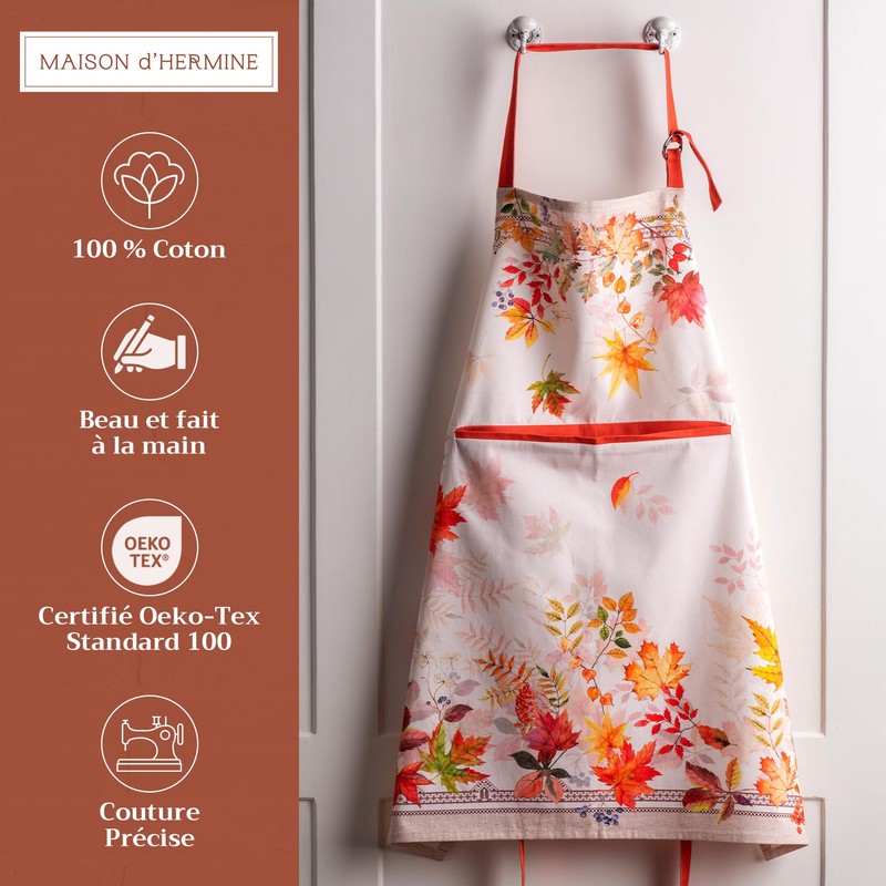 Maison d' Hermine Amarante 100% Cotton 1 Piece Kitchen Apron