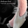 Achiou Rhinestone Fluffy Steering Wheel Cover - Comfortable Non-Slip Luxury