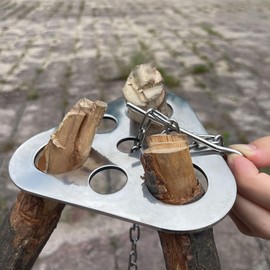 Camping Tripod Board，Turn Branches into Campfire Tripod ，Stainless Steel Campfire Support Plate with Adjustable Chain for Hanging Cookware,Portable Camping Gear (Standard)
