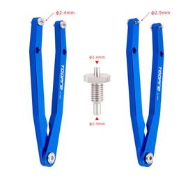 HOUSON Bicycle Needle Wrench, Bicycle Crank Wrench Crank Puller Wrench Set for Bicycle Dub Crank & Motorcycle Suspension Fork with 4 Screws, 2.4/2.9/3.9/4.9mm