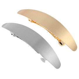FOYTOKI 2pcs Glossy Long Oval Barrettes Metal Hair Clips Women Barrettes Hair Clips for Women Metal Hair Pins Simple Hair Pins Hair Barrettes for Women Hair Pins for Women Gold Hair Clips