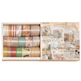 Skyzone Washi Tape Set of 20 Rolls, Vintage Decorating Masking Tape, Washi Tape for Scrapbooking, DIY Crafts, Gift Wrap, Holiday Party Decoration