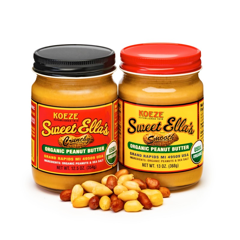 Sweet Ella's Smooth Organic Peanut Butter 13 oz. Jar