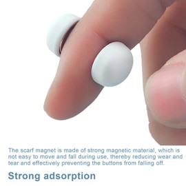 HJIAMA Hijab Magnet 8 Pairs Magnetic Pinless Brooch Fixed Adsorption Magnetic Pins Clothing 4 Styles Hijab Magnetic Pins for Scarves, Hoodies, Accessories