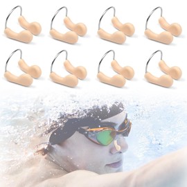 8 Stück Nasenklammer Schwimmen,Silikon Nasenklammer,Nasenklammer Schwimmen Unisex,Einstellbar Anti-Rutsch Nasenklammer,Wasserdichte Schwimmen Nase Clip,für Erwachsene,Schwimmen Anfänger,Profischwimmer