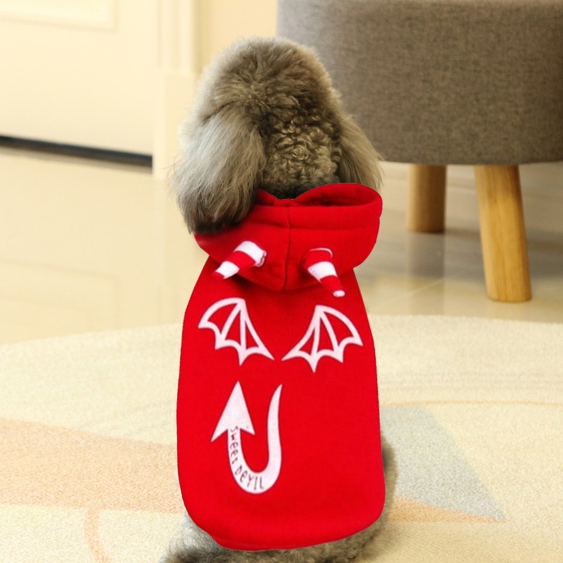 Pet Cloth Costume with Luminous Evil Person Pattern Hallowmas Clothing