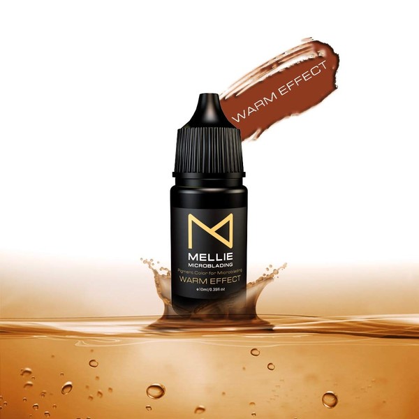 Mellie Microblading Pigment – Warm Effect 10 ml/.35fl.oz | Medical Grade | Mixer For Warmer Tone With Mellie Microblading Pigment