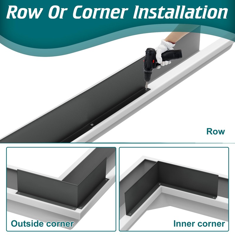 Daisypower Gutter Valley Splash Guards,4 Pcs Foldable Rainwater Roof Rain
