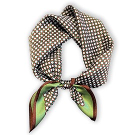 Weximil 100% Mulberry Silk Neck Scarf - 21'' x 21'' Lightweight Neckerchief - Women Men Small Square Digital Printed Scarves Gift Packed 072