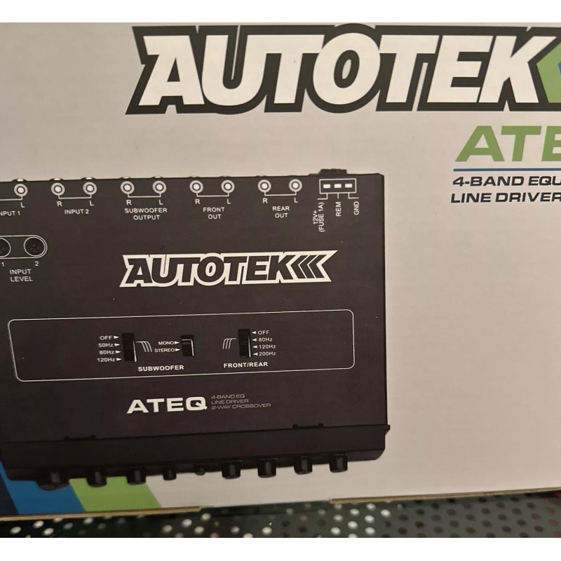 Autotek 7007 1/2 DIN 4-Band 2-Way Equalizer/Cros