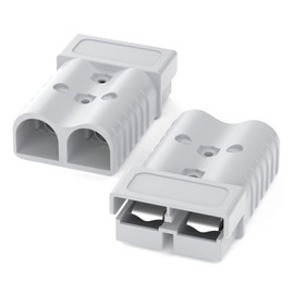SOUNDACTURE 2PCS 350 Amp Battery Quick Connect Connector 2/0 AWG Gray 350A Quick-Connector Disconnector Grey