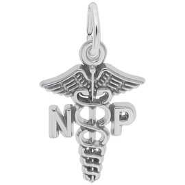 Nurse Practioner Charm in Sterling Silver, Charms for Bracelets and Necklaces