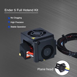 Ender 5 Hotend Kit, Full Assembled Hotend for Ender 5 Aluminum Heating Block Nozzle Cooling Fan Extruder Hot End Kit