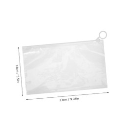 GLEAVI 20Pcs Transparent Zipper Pencil Pouches Cosmetic and Stationery Bags for School and Travel Capacity Pen Holders for Organizing Pens and Makeup