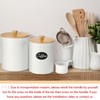 Teenyyou Metal Kitchen Canisters Set with Bamboo Lids and Spoon