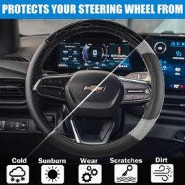 14.5-15'' Steering Wheel Cover for Chevy Silverado Colorado Equinox Trim