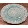 Cynthia Rowley Melamine Dinner Plates Blue Medallion Swirl Cynthia Rowley