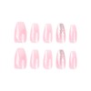 Nail Tip, Short, 24 Pieces, Medium, False Nails, Gradient, Pink,