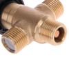 Brass Thermostatic Mixing Valve, 3 Way Water Temperature Pipe Basin