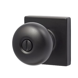 Sure-Loc Hardware Sure-Loc Door Hardware Durango-Square Flat Black No Deadbolt Privacy Door Knob
