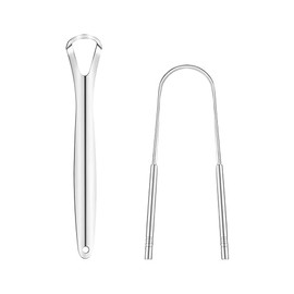 Esquirla Limpiador de Lengua Acero Inoxidable, Raspadores de Lengua Reutilizable
