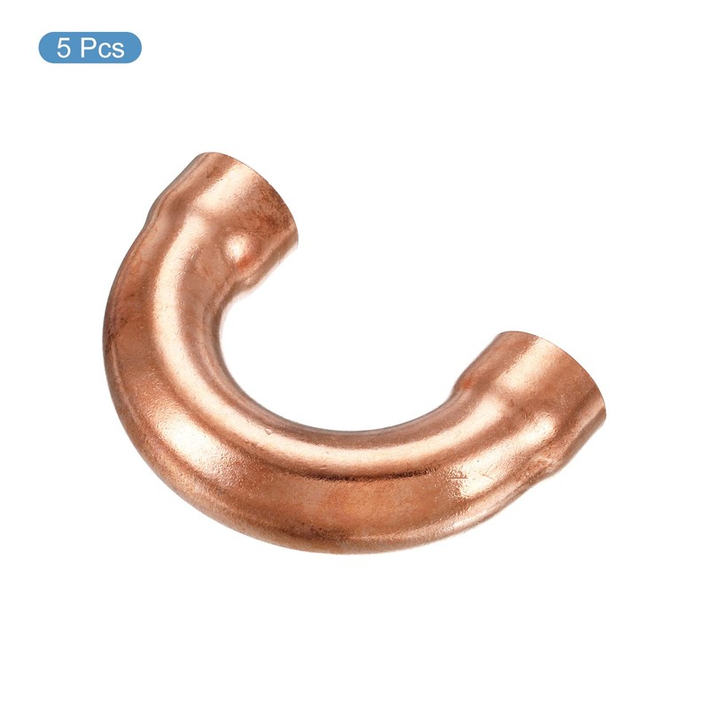 sourcing map U Shape Elbow 180 Degree Copper Pipe Fitting